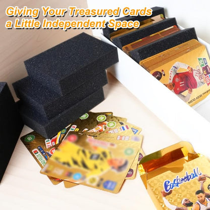 120PCS Foam Card Dividers Card Dividers for Storage Boxes Multifunction Foam Dividers for Trading Cards Shock Absorbing Foam Block for Sport Playing Game Card Packing Cases and Crafts