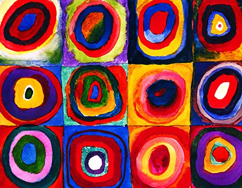 EuroGraphics Color Study of Squares by Wassily Kandinsky Mini Puzzle (100-Piece) - size: 100 Piece Puzzle, style: EuroGraphics Color Study of Squares by Wassily Kandinsky Mini Puzzle (100-Piece)