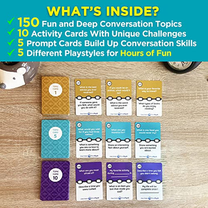 ThinkPsych Chat Chains - The Game that Connects Us | Social Skills Games | Therapy Games for Teens and Kids | Ages 8-99 | Therapy Conversation Cards | 15 Mins Playtime - style: Chat Chains