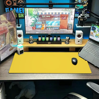Yellow Mouse Pad Extended Large Gaming Mousepad XL Big Long Oversized Desk Mat Stitched Edges 31.5 X 11.8 Inch for Home Office - color: Black8