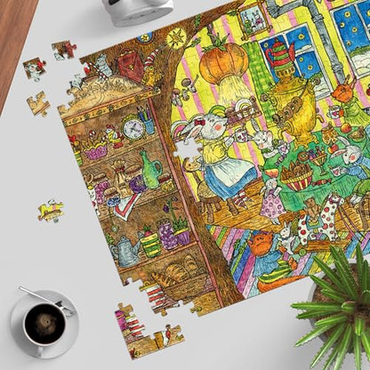 Puzzles for Adults 1000 Pieces, Jigsaw Puzzle for Adults, Fun Challenging Puzzle, Animal Kitchen Fun Puzzles Game, Interlock Perfectly No Dust, Gifts for Easter Mother’s Day - color: Kitchen Fun