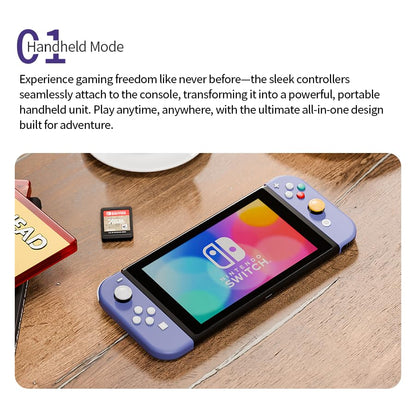 Tideal Set of Replacement Controller for Nintendo Switch - Compatible with Nintendo Switch (1) / OLED/Lite - Dual Vibration/Motion Control / 6-Axis Gyro (Purple) - color: Purple