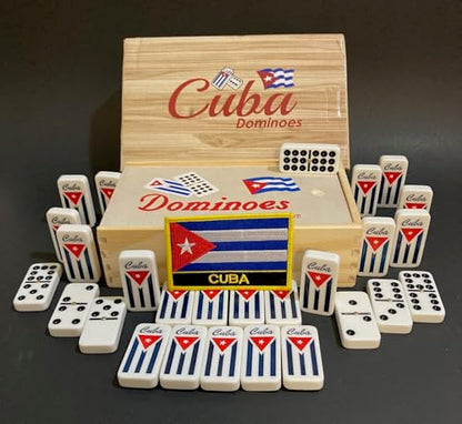 PRK 14 Cuban Dominoes Double Nine Set with Cuban Patch - Quality Cultural Connection and Classic Dominos Cubano Style
