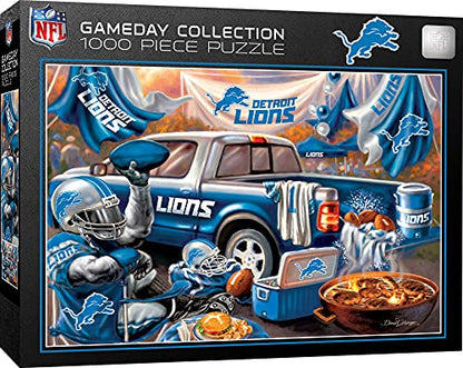 Masterpieces 1000 Piece Jigsaw Puzzle for Adults - NFL Detroit Lions Gameday - 19.25"x26.75" - style: Detroit Lions