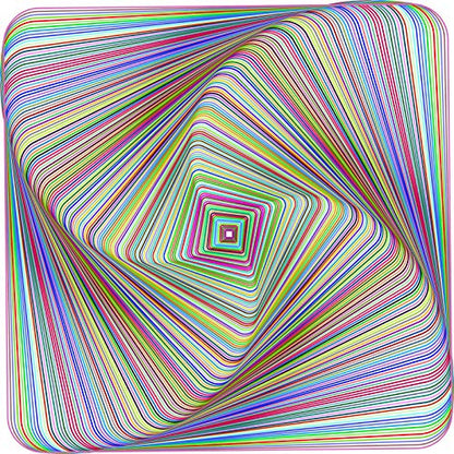 Bgraamiens Puzzle-Twisted 3D Colorful squares-1000 Pieces Square Puzzle Color Challenge Jigsaw Puzzles for Adults