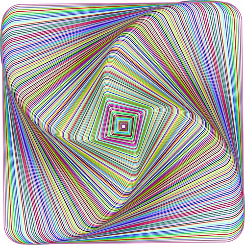 Bgraamiens Puzzle-Twisted 3D Colorful squares-1000 Pieces Square Puzzle Color Challenge Jigsaw Puzzles for Adults