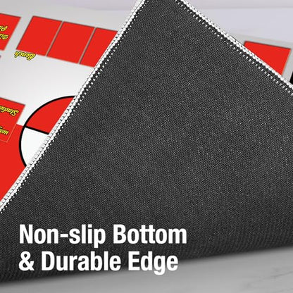 Biouai Playmat for Trading Card Game - Stitched Play Mat with Tube for Card Gameplay with Zones, 2 Player Trainer Game Playing Mats (Red-1) - color: Red-1