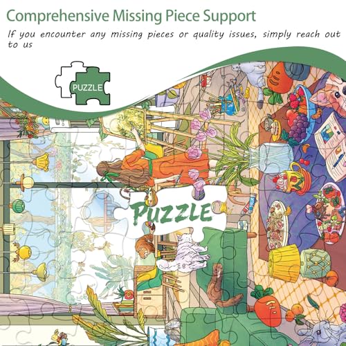 1000 Piece Jigsaw Puzzles for Adults,Sunny Art Studio Puzzle with 1:1 HD Poster, Precise Interlocking, Letter Markings on Back, Dust-Free, Stress Relief & Ideal Family Game Gift - color: Sunny Art Studio