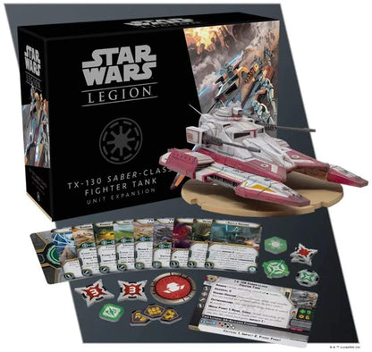 Atomic Mass Games Star Wars: Legion TX-130 Saber-Class Tank Unit Expansion - Unleash Elegant Fury! Tabletop Miniatures Strategy Game for Kids and Adults, Ages 14+, 2 Players, 3 Hour Playtime, Made - style: Galactic Republic Expansions: TX-130 Saber-Class