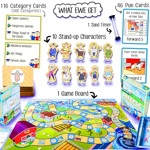 SHEEPLE™ - Hilarious Party Game for Family Game Night - Easy & Fun for Big Groups of 4-12 Players – Word Play Fun for Adults, Teens, and Kids – 30 Minutes – Ages 8 & Up – Funny Sheep Gifts