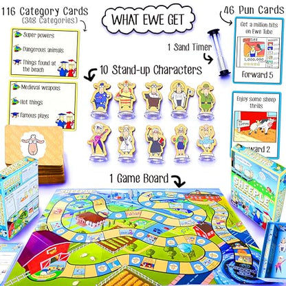 SHEEPLE™ - Hilarious Party Game for Family Game Night - Easy & Fun for Big Groups of 4-12 Players – Word Play Fun for Adults, Teens, and Kids – 30 Minutes – Ages 8 & Up – Funny Sheep Gifts