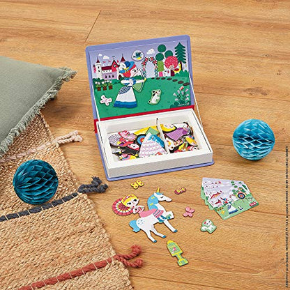 Janod MagnetiBook 63 pc Magnetic Princess Costumes Dress Up Game - Ages 3+ - J02725 - style: Princess Costumes