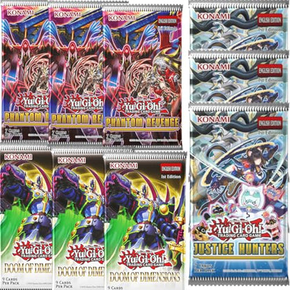 Yu-Gi-Oh! Collectible Card Game Booster Pack Bundle, 12 Packs with 100 Ultima Protector Sleeves