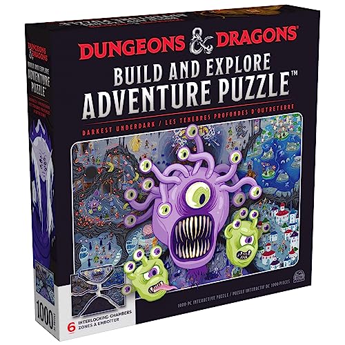 Spin Master Games Dungeons & Dragons 1000-Piece Jigsaw Puzzle for Adults | 1000-Piece Jigsaw Puzzle, Interactive Storytelling Game, Screen-Free Stress Relief, Collectible DND Fantasy Art, Ages 12+ - color: Build and Explore 1000pc Puzzle
