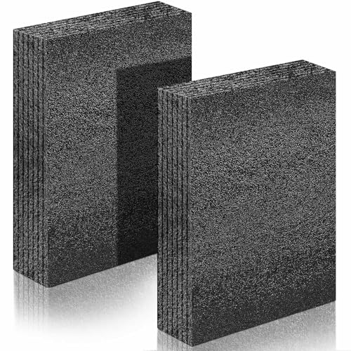 Hoolerry 2 Pcs Customizable Polyethylene Foam Packing Inserts for Cases Thick Polyethylene Cuttable Foam Sheet for Tool Box, Camera, Crafts, Storage and Crafts (12" X 6" X 2",Black) - size: 12" X 6" X 2"