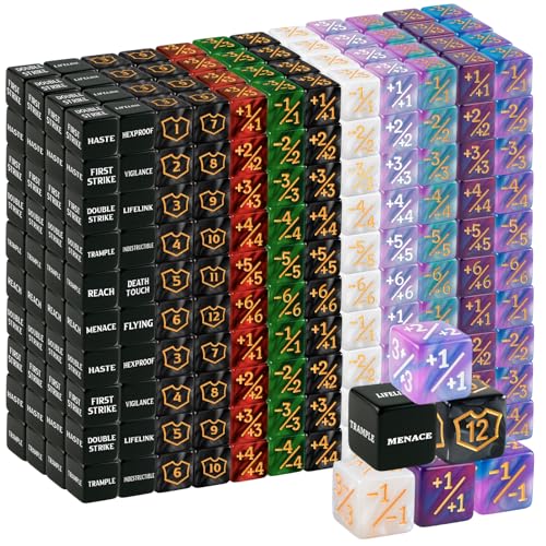 500 Pieces MTG Counter Bulk Keyword Counters Life Counter Tokens Dice Buff Tokens Compatible with Magic Card Game Accessories CCG Creature Stats - style: Arcane Sigil