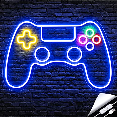 Kavaas Gamer Neon Sign, Game Controller LED Sign for Gaming Room Decor - Game Neon Sign for Teen Boy Room Decor - Best Gamer Gifts for Boys, Kids - color: A_Gamepad4