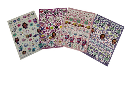 Gabby Dollhouse Sticker Book Plus Puffy Sticker Sheet Bundle