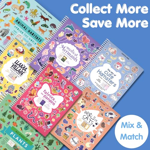 Animals Habitat 500+ Kids Sticker Book by Cupkin Toddler Airplane Travel Activity Coloring and Sticker Book, Road Trip Essentials, 12 Coloring Pages + 12 Scenes for Ages 2–8 Years - color: Animal Habitats