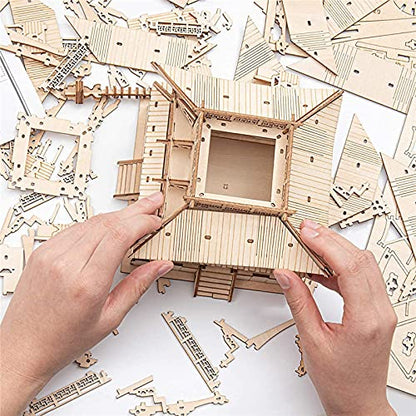 Rowood 3D Puzzles for Adults, Wooden Model Kits for Adults to Build, Gift on Birthday Christmas - Five-storied Pagoda (275 PCS) - style: Five-Storied Pagoda