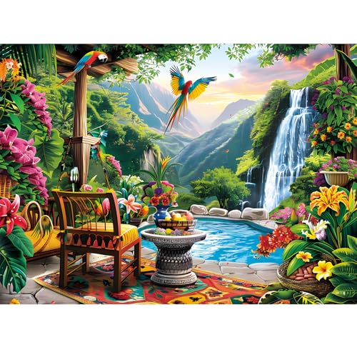500 Pieces Puzzle for Adults Mountain Forest Jigsaw Puzzle 500 Pieces | Recycled Cardboard Jigsaw Puzzles for Adults Family Challenging Game Home Decor Gift Toy for Teens Seniors 20.5 * 15 inch - style: Nature