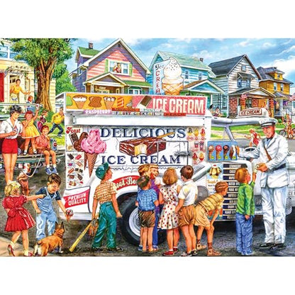 RoseArt - Back to The Past - Ice Cream Truck Day - 1000 Piece Jigsaw Puzzle for Adults - style: Ice Cream Truck Day