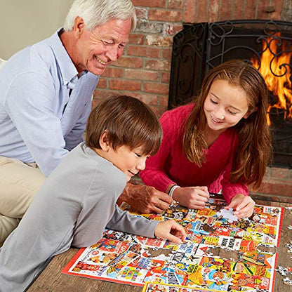 White Mountain Puzzles Boston Waterfront - 1000 Piece Jigsaw Puzzle | Large Pieces, Gift for Adults and Family, 24"x30" in
