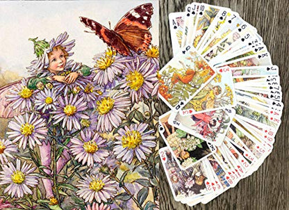 Flower Fairy Playing Cards (Poker Deck 55 Cards All Different) Vintage Children Book Illustration Flower Fairy Tales