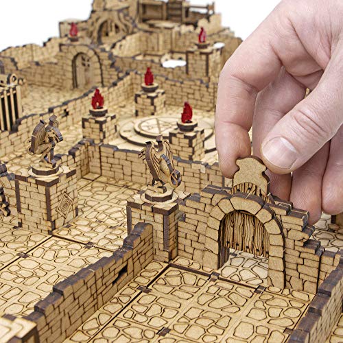 TowerRex Dungeon D&D Terrain, Tabletop Battle Map, DND Accessories, Set for Dungeons & Dragons, Pathfinder, Warhammer, Wargaming Terrain, TTRPG Scenery Kit for 28mm 32mm Miniatures
