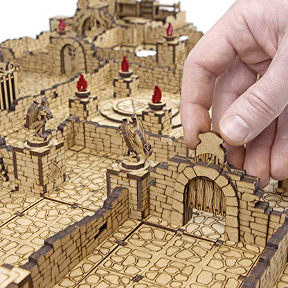 TowerRex Dungeon D&D Terrain, Tabletop Battle Map, DND Accessories, Set for Dungeons & Dragons, Pathfinder, Warhammer, Wargaming Terrain, TTRPG Scenery Kit for 28mm 32mm Miniatures
