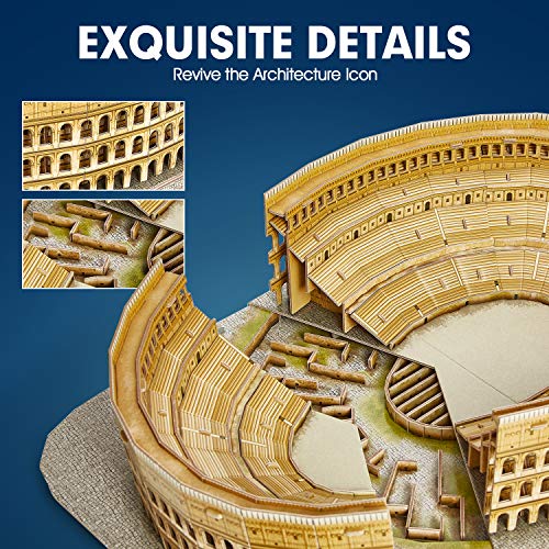 CubicFun Rome Colosseum 3D Architecture Puzzle, 131 Pieces, Ages 8+ - style: 2 Italy︱The Colosseum