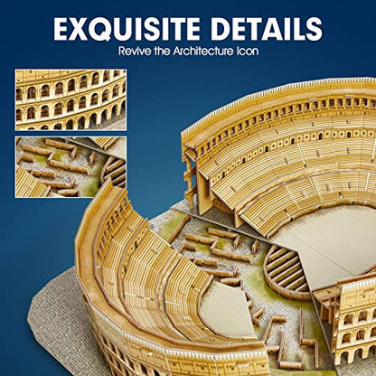 CubicFun Rome Colosseum 3D Architecture Puzzle, 131 Pieces, Ages 8+ - style: 2 Italy︱The Colosseum