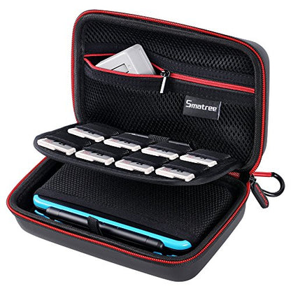 Smatree Carrying Case for Nintendo 3DS XL/2DS XL | Hard Protective Shell Travel Case for Nintendo New 3DS - Super NES Edition-Black/Red - color: Black Red