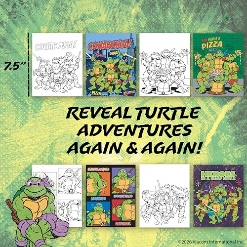 Teenage Mutant Ninja Turtles® Aqua Art, Great Kids Ninja Turtles Toys, TMNT Mess Free Coloring for Toddlers Paint with Water Books for Kids, Toddler Car Activities & Travel Toys, Water Painting Book - style: Teenage Mutant Ninja Turtles