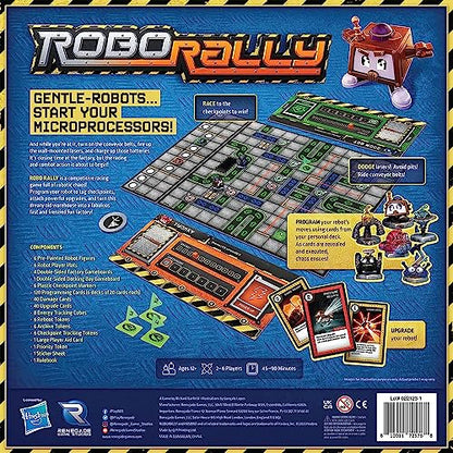 Renegade Game Studios Robo Rally Board Game Strategy Programming with 6 | Racing Tactics for 2-6 Players, 80+ Course Combos, Pre-Painted Robot Figures, Factory Battle Maze, for Ages 12 and up