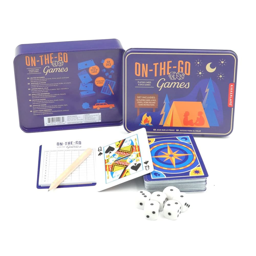Kikkerland On-The-Go Games Tin Kit | lawn-game-equipment