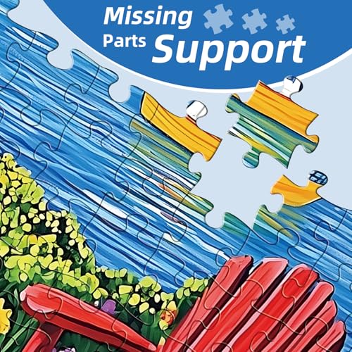 300 Pieces Puzzles for Adults,Seaside Garden House 300 Pieces Large Puzzle for Adults Seniors,Coastal Lighthouse Jigsaw Puzzle for Kids Ages 8-10,Challenging Family Games, 20.5 x 15 in - style: Garden House
