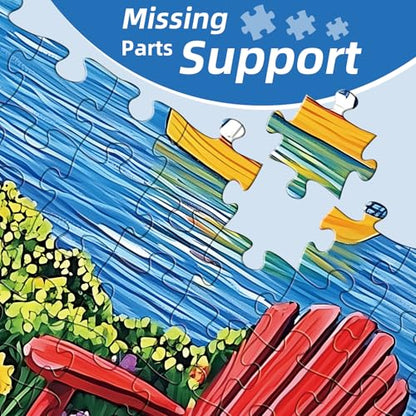 300 Pieces Puzzles for Adults,Seaside Garden House 300 Pieces Large Puzzle for Adults Seniors,Coastal Lighthouse Jigsaw Puzzle for Kids Ages 8-10,Challenging Family Games, 20.5 x 15 in - style: Garden House