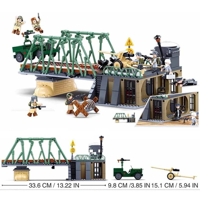 General Jim's Military Brick Building Set - World War 2 Battle of Budapest Building Blocks Model Set for History Enthusiasts for All Building Levels