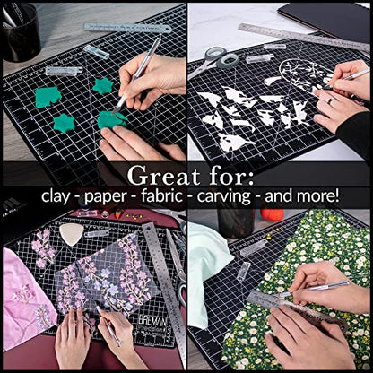 WA Portman Hobby Knife Set, 2pc Precision Craft Knife Set with 50 Blades | Craft Knife Set with 50pc SK5#11 Steel Exacto Knife Blade, Craft Art Sticker Cutter for Modeling, Fondant, Leather, Clay Tool - size: 2 Knives 50 Blades