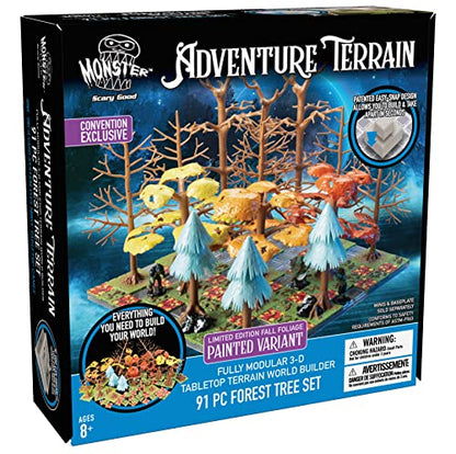 Monster Adventure Terrain 3D Interchangeable Builder System - 91pc Painted Fall Forest Set w Base - Build Modular Worlds in a Snap & Elevate Your Campaign - Compatible with DND Dungeons & Dragons - color: Fall Forest Tree Set