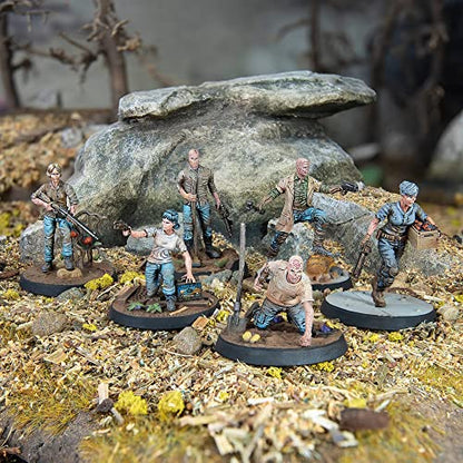 Modiphius Entertainment Fallout Wasteland Warfare: Survivors - Ghoul Settlers (The Slog) - 6 Unpainted Resin Miniatures, Includes Scenic Bases, 32MM Scale Figures, Roleplaying Game Minifigures - style: Ghoul Settlers