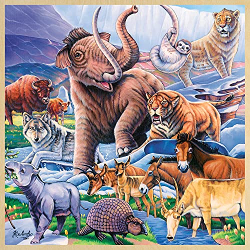 MasterPieces 48 Piece Fun Facts Jigsaw Puzzle for Kids - Ice Age Friends Wood Puzzle - 12"x12" - style: Ice Age Animals