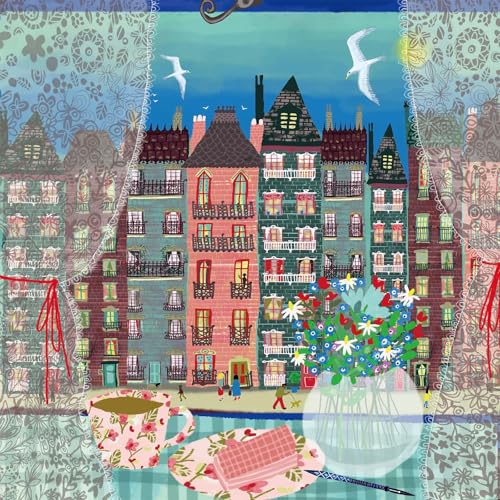 Puzzles for Adults 1024 Pieces, Street Scene by the Window Jigsaw Puzzle with 1:1 HD Poster, Perfect Interlocking No Dust, Stress Relief Ideal Gift for Family Games - color: Street Scene By the Window