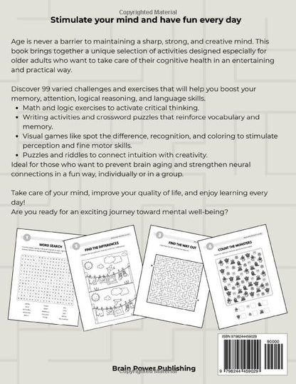 Memory Games for Smart Seniors: Activity Book with Mental Exercises and Pastimes for Older Adults — Large Print and Cognitive Stimulation