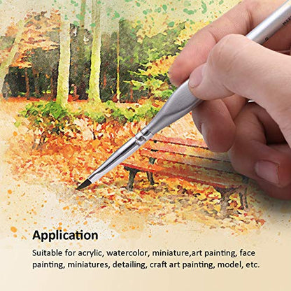 MEEDEN Miniature Paint Brush Set,15 Tiny Professional Fine Tip Detail Paint Brushes, Detailing Paintbrushes for Acrylic Watercolor Oil Painting- Model Face Nail Craft