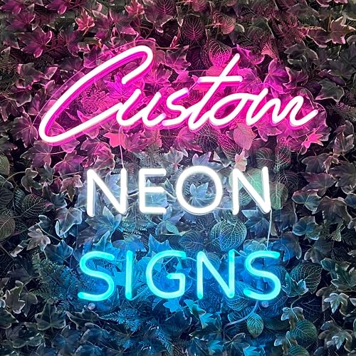 Custom Neon Signs, Neon Sign Customizable for Wall Decor, Personalized Neon Sign for Wedding Birthday Party Gift Party Bar Game Room Home Business Shop Name Logo Neon Sign (3 Lines) - size: 3 Lines
