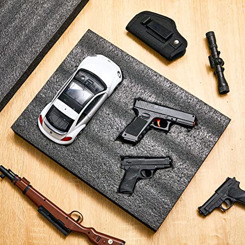Treela 4 Pcs Customizable Polyethylene Foam Sheets 16x12x2" Black Thick Cuttable Foam Padding Inserts for Cases, Polyethylene Block Sheet for Packing Toolbox Storage and Craft Pad - size: 16x12x2''