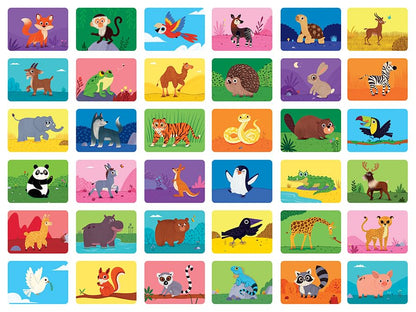 Memory Matching Game for Kids Ages 3+ – Memory Card Game with 72 Large Thick Cards, Preschool Learning Game (Noah's Ark)