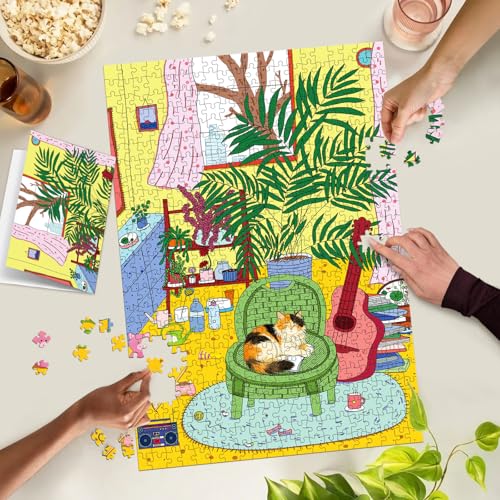 Puzzles for Adults 1000 Pieces, Jigsaw Puzzle for Adults, Fun Challenging Puzzle, Cozy Home Life Puzzles Game, Interlock Perfectly No Dust, Gifts for Easter Mother’s Day - color: Cozy Home Life